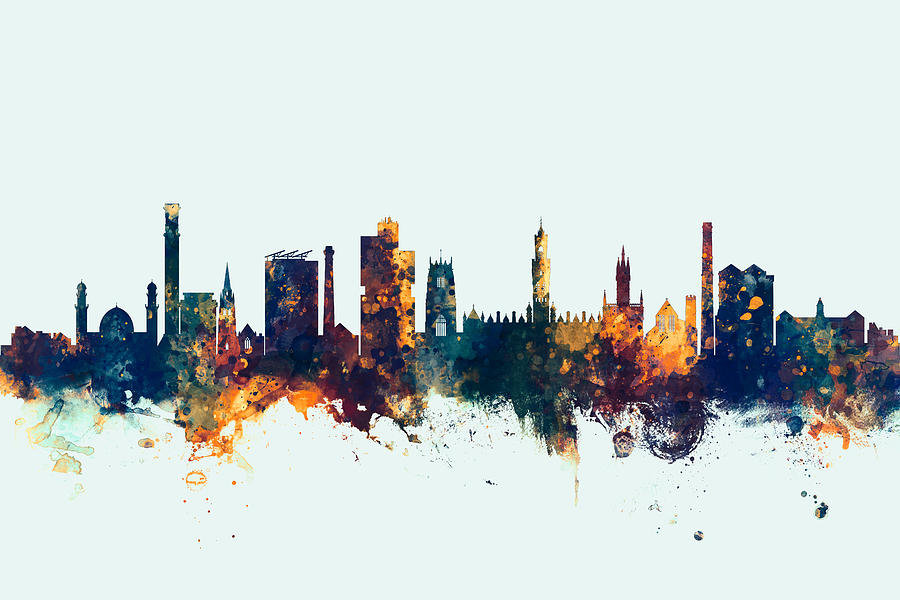 Bradford England Skyline #1 Digital Art by Michael Tompsett
