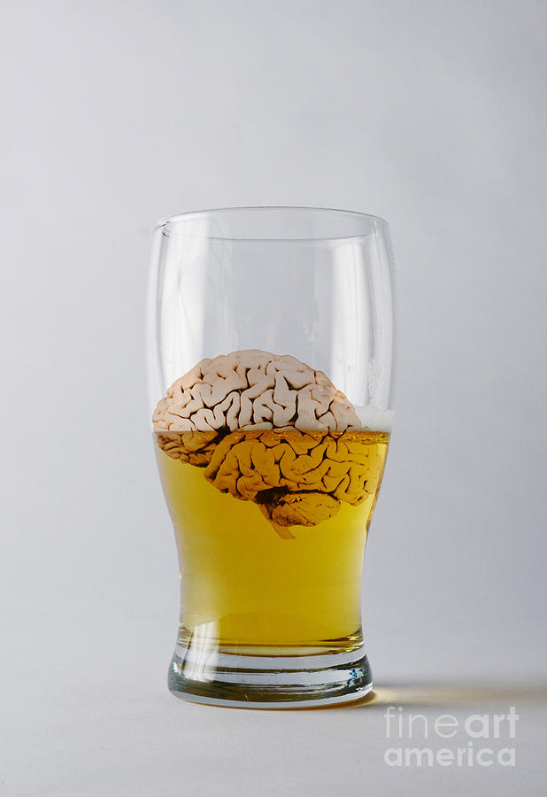 Brain And Alcohol, Conceptual #1 Photograph by Mary Martin