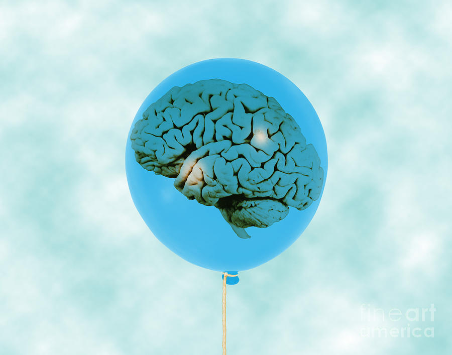 Brain In Balloon, Conceptual #1 Photograph by Mary Martin