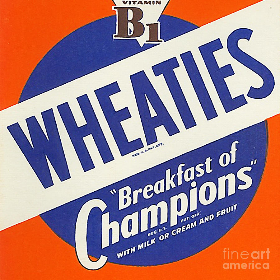 Breakfast Cereal Wheaties Breakfast Of Champions Pop Art Nostalgia 20160215 square Photograph by Wingsdomain Art and Photography