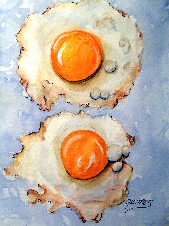 Breakfast is Ready #2 Painting by Carol Grimes