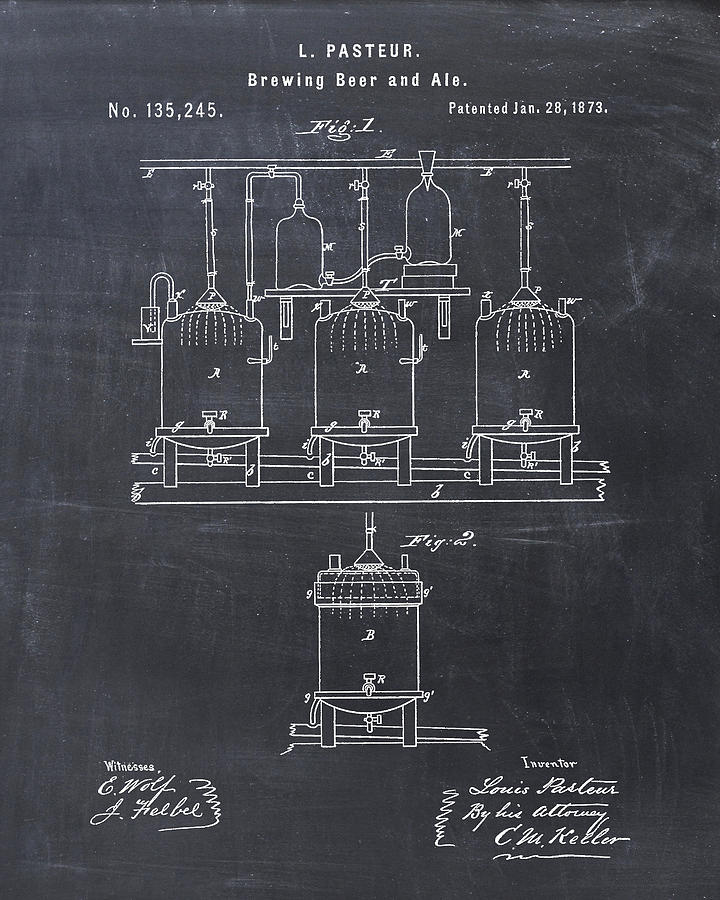 Brewing Beer and Ale Patent Print #1 Digital Art by Visual Design - Pixels