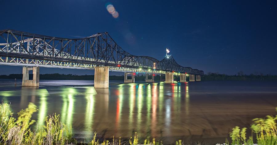 Bridge Across Mississippi River Near Vicksburg  #1 Photograph by Alex Grichenko