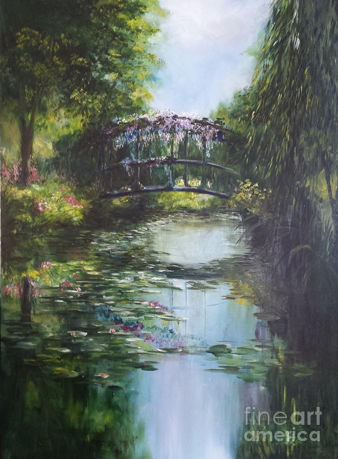 Bridge at Giverny  #1 Painting by Lizzy Forrester