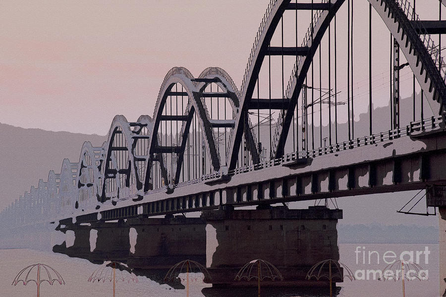 Bridge to Home town #1 Photograph by Kiran Joshi