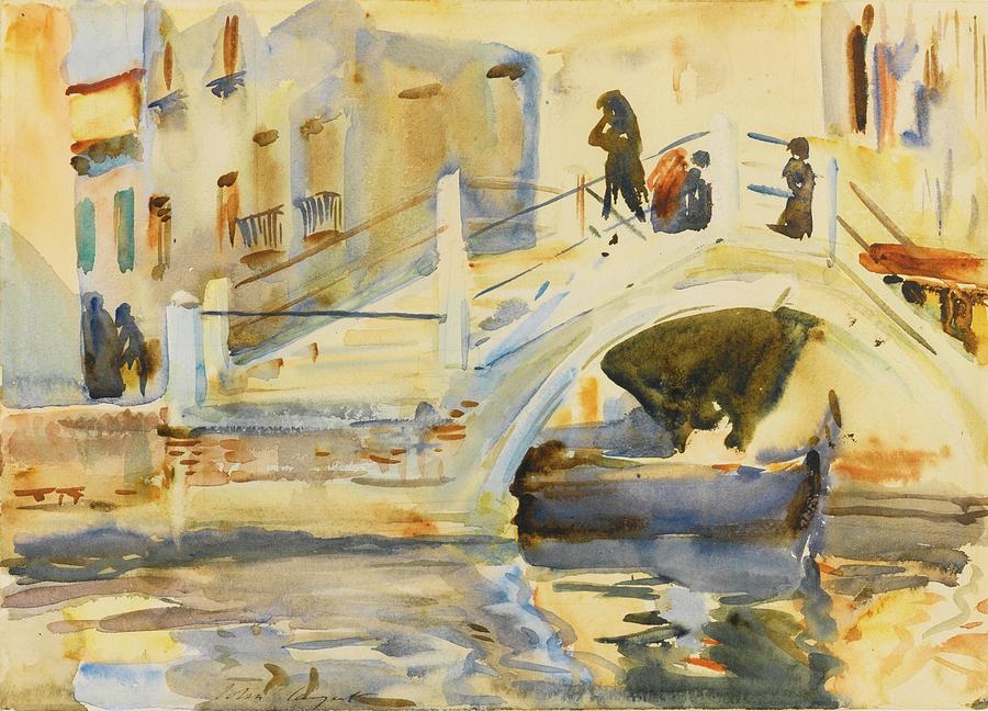 Bridge With Figures Painting by John Singer