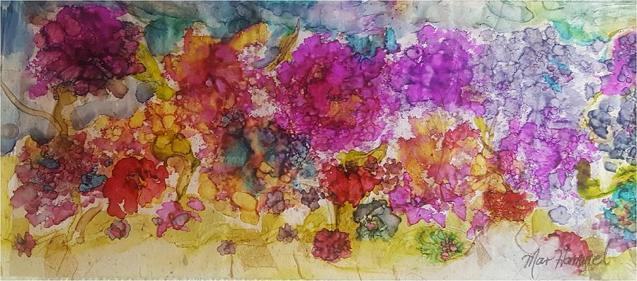 Flower Painting - Brilliant Garden by Mar Hammel