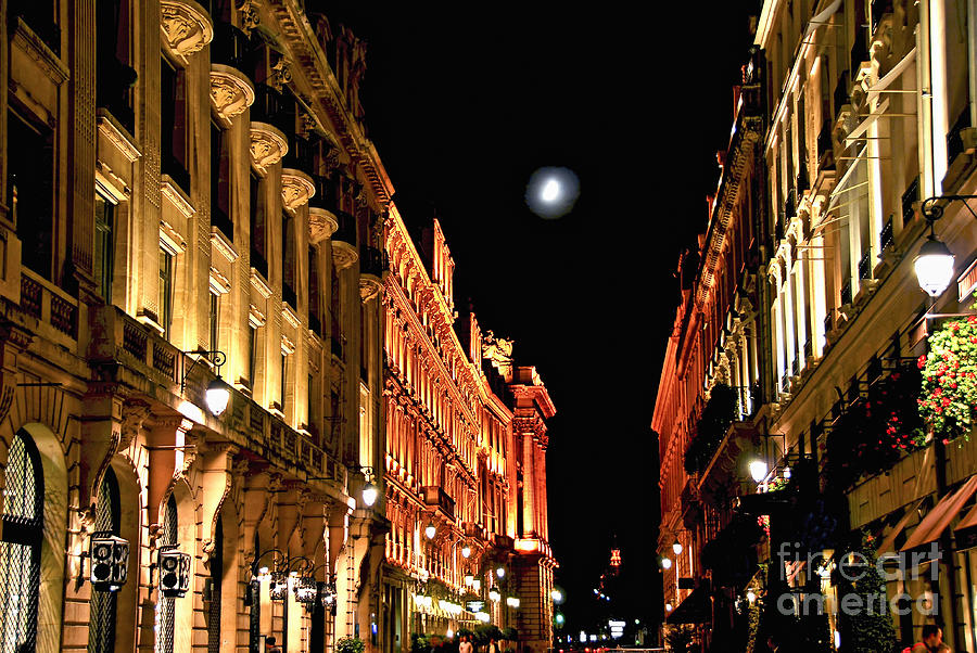 Bright moon in Paris 1 Photograph by Elena Elisseeva