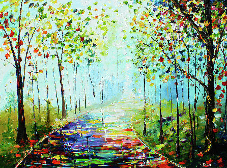 Bright Path #3 Painting by Kevin Brown