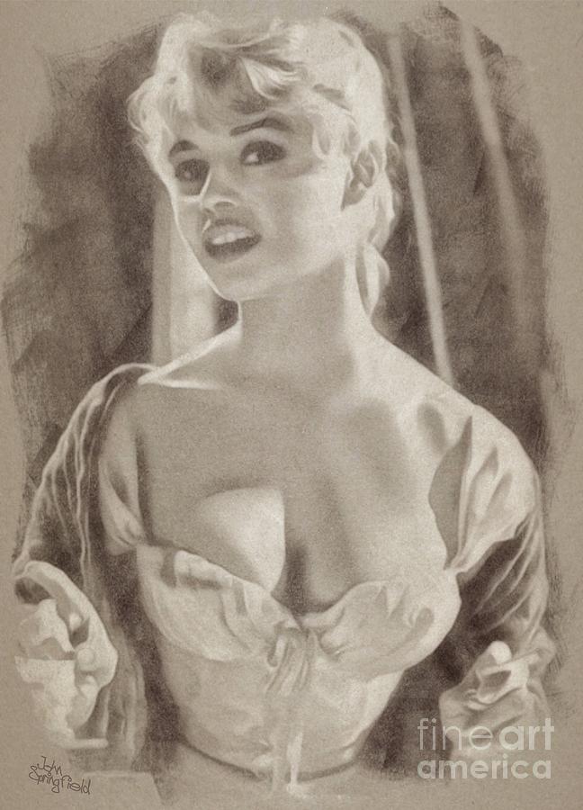 Brigitte Bardot Hollywood Actress Drawing