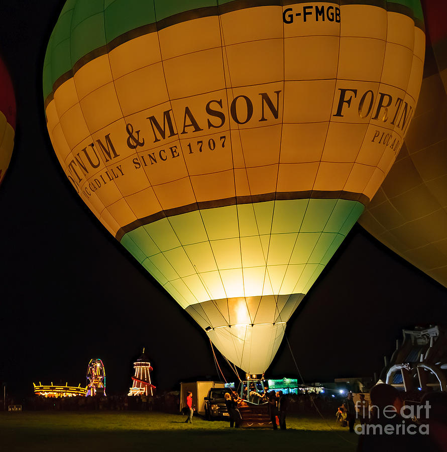 Bristol Balloon Fiesta - Night Glow #1 Photograph by Colin Rayner