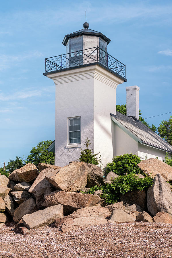 Bristol Ferry Lighthouse, Bristol Township, Rhode Island #1 Photograph by Dawna Moore Photography