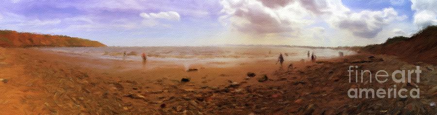 British Seashore, Filey Painting