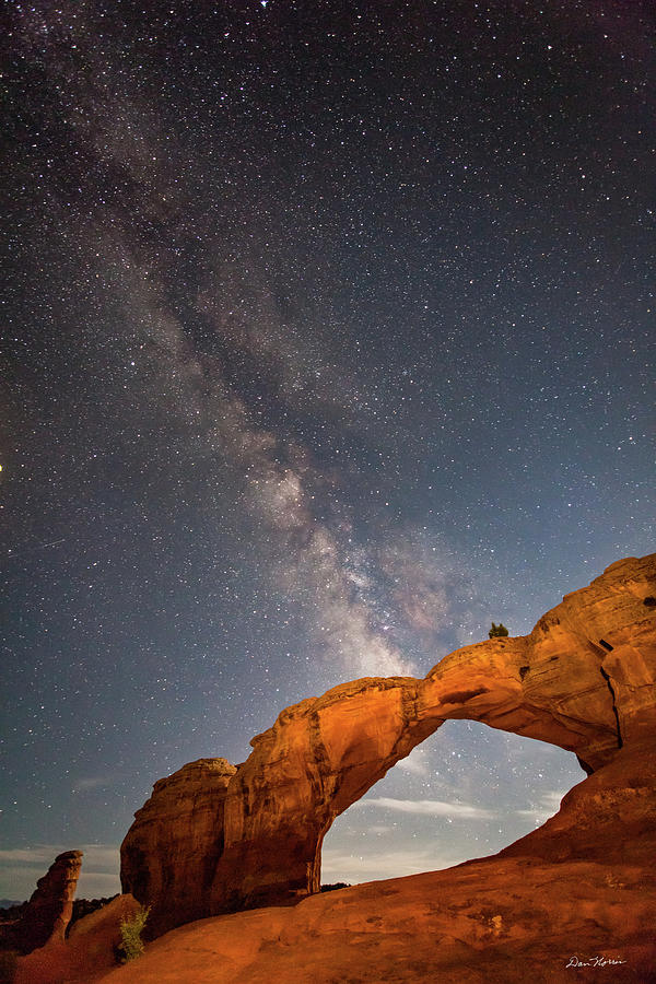Arches National Park Photograph - Broken Arch and Milky Way #1 by Dan Norris