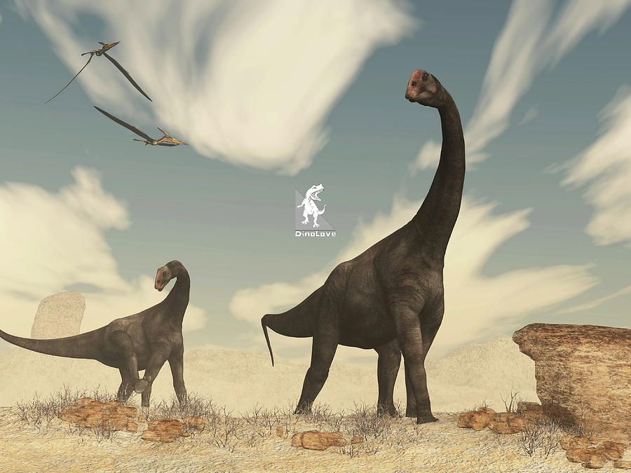 Brontomerus dinosaurs in the desert - 3D render by Elenarts - Elena Duvernay Digital Art Brontomerus dinosaurs in the desert - 3D render by Elenarts - Elena Duvernay Digital Art