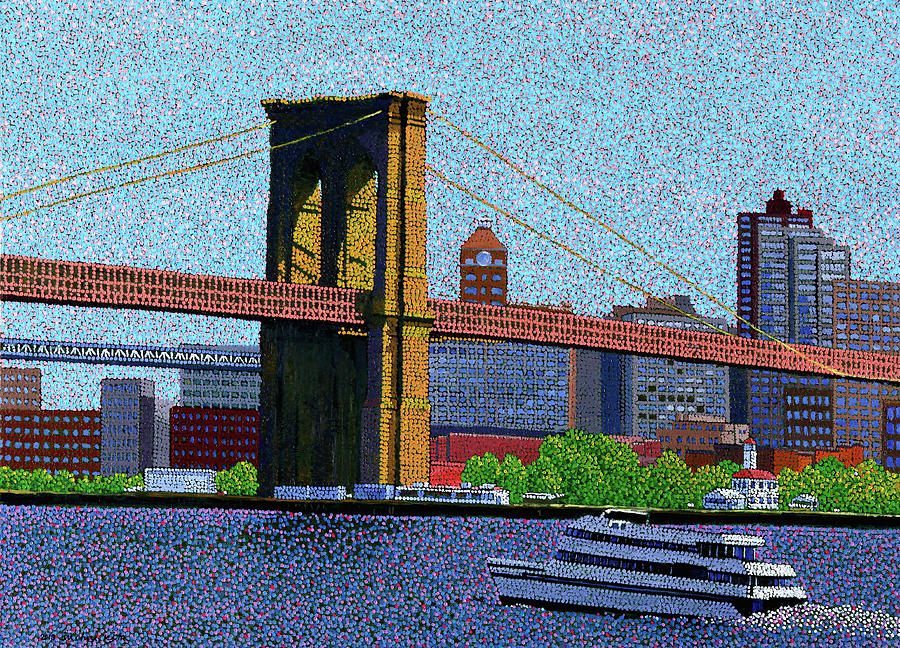 Brooklyn Bridge New York Painting By Juchul Kim