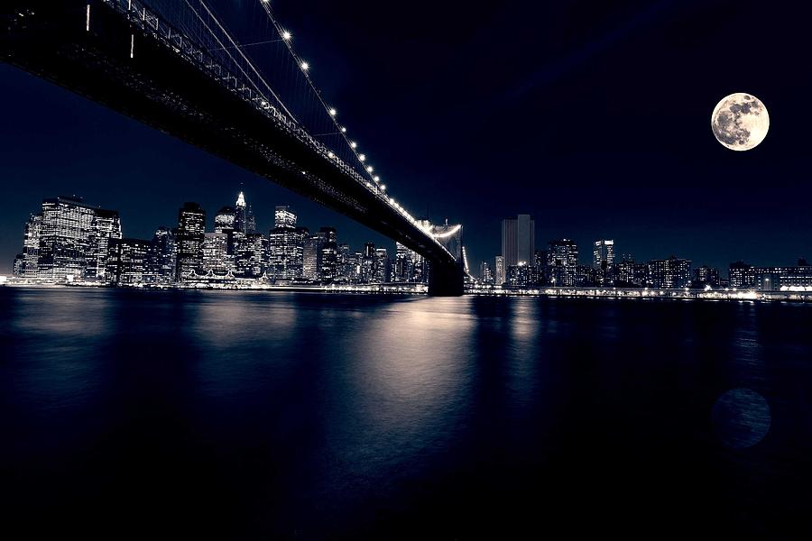 Architecture Painting - Brooklyn Bridge, New York, USA 4 #1 by Celestial Images