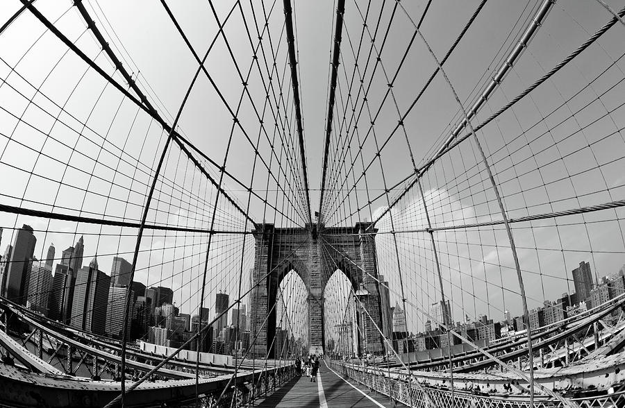 Skyscraper Photograph - Brooklyn Bridge #1 by Peter Verdnik