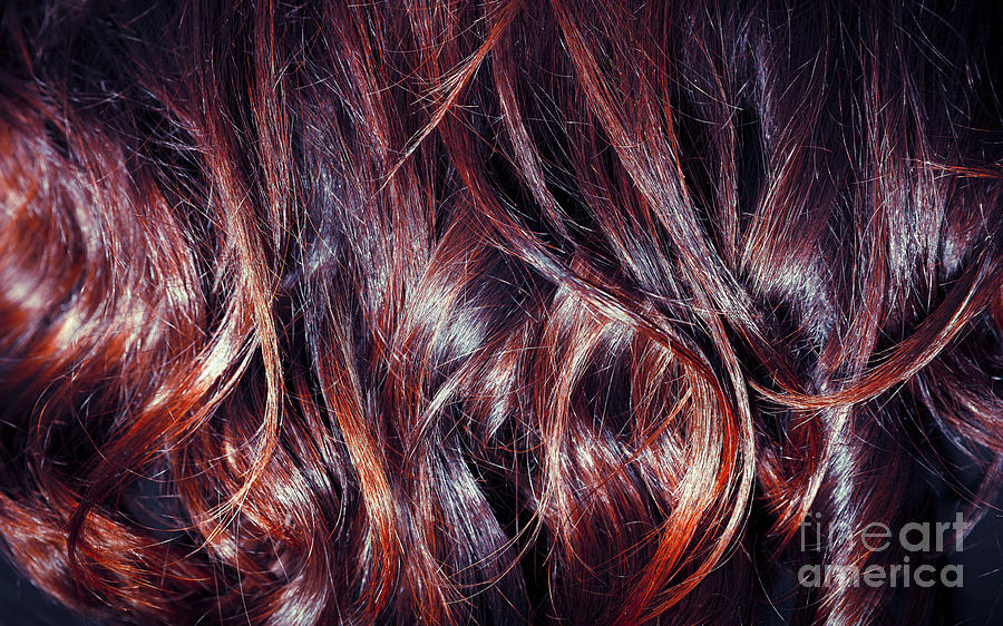 Brown curly hair background #1 Photograph by Anna Om