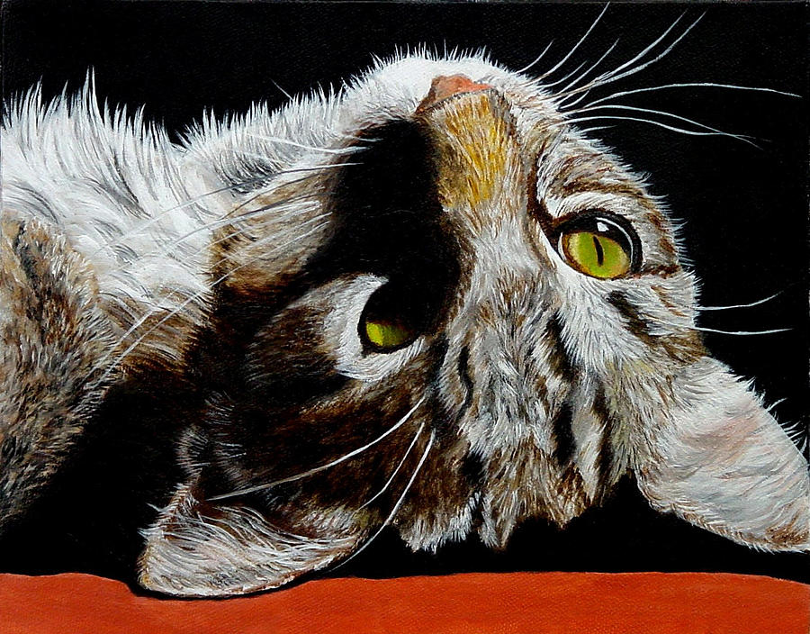 Brown Tabby Cat #1 Painting by Mary Jo Zorad