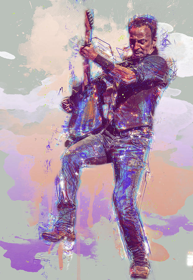 Bruce Springsteen Digital Art By Elena Kosvincheva - Fine Art America