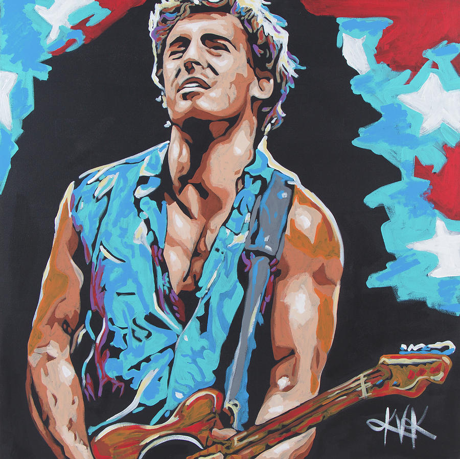 Bruce Springsteen #1 Painting by Katia Von Kral