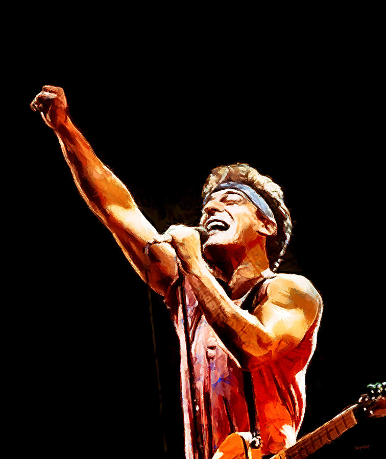 Bruce Springsteen Digital Art by SampadArt Gallery - Fine Art America