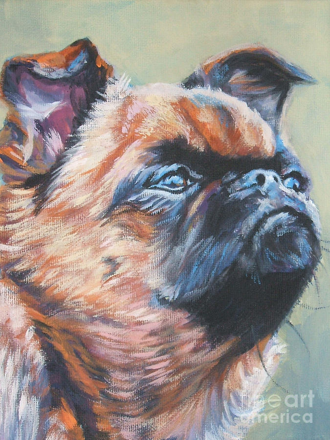 Dog Painting - Brussels Griffon #1 by Lee Ann Shepard