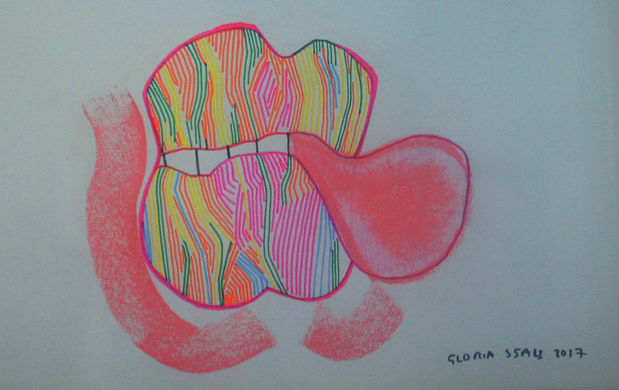 Bubblegum #1 Painting by Gloria Ssali