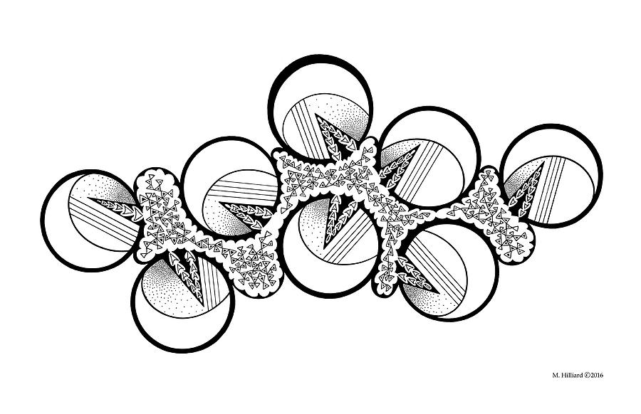 Bubbles, Black and White Drawing by Marilyn Borne