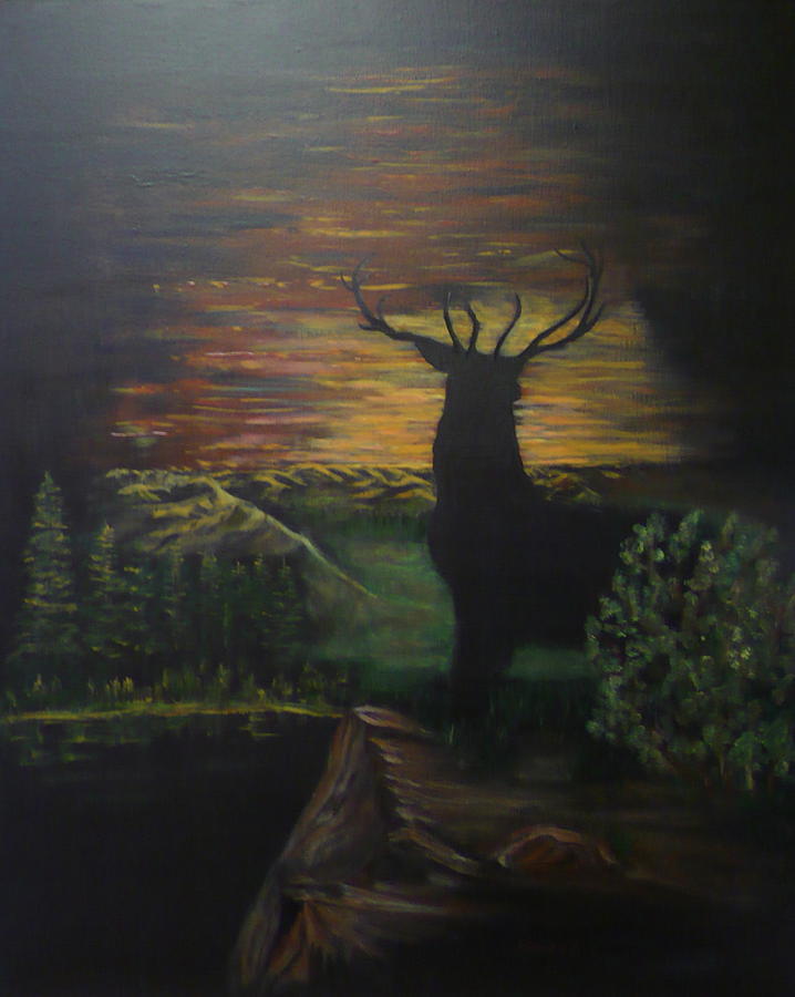 Bucks Last Light Painting by Monika Shepherdson