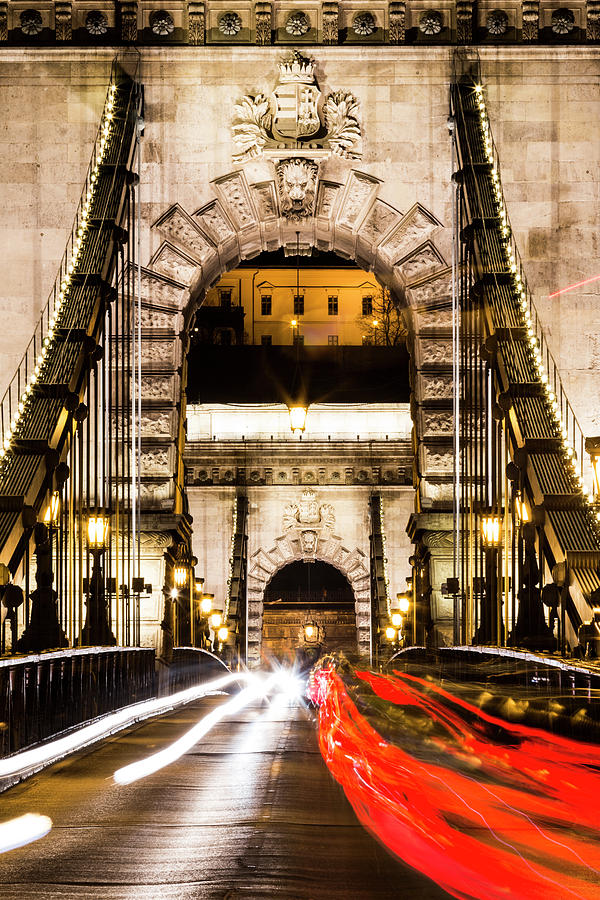 Budapest Chain Bridge #1 Photograph by David Pyatt