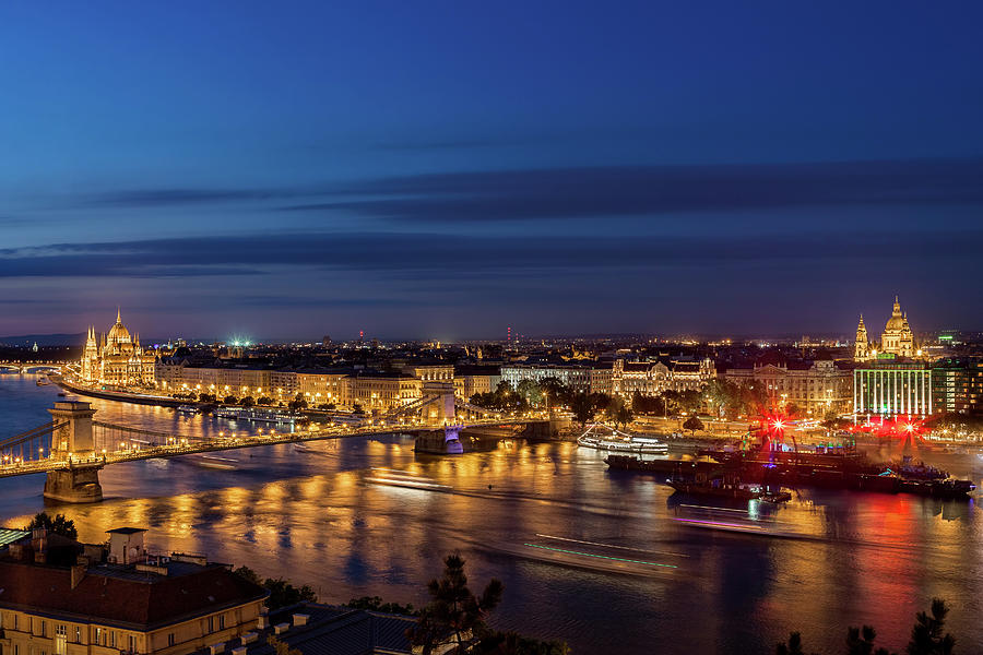 Budapest City By Night in Hungary #1 Photograph by Artur Bogacki