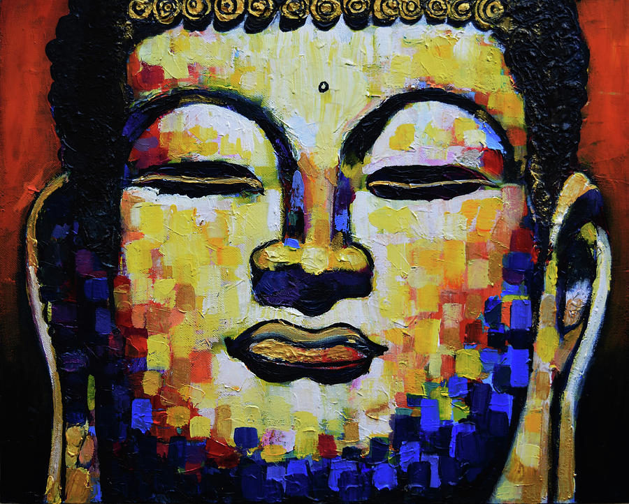 Buddha Head Painting