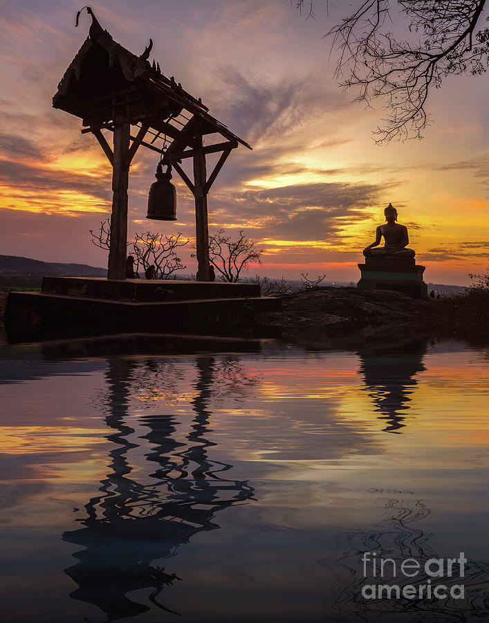  Buddha  statue in sunset  at Phrabuddhachay Temple  