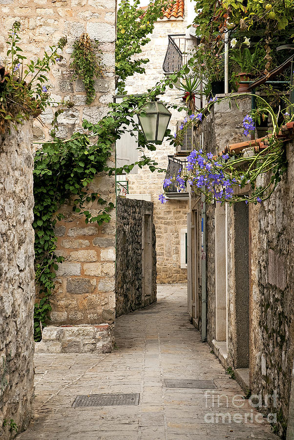 Budva Old Town Cobbled Street In Montenegro #1 Photograph by JM Travel Photography