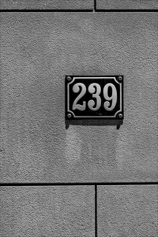 Building Address Number #1 Photograph by Robert Ullmann