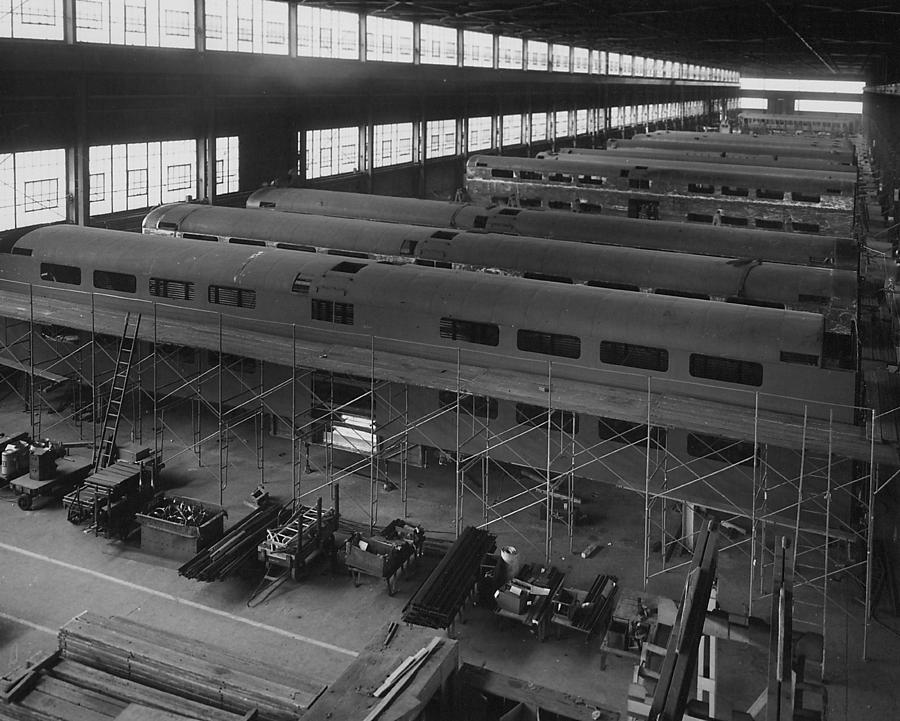 Building Bilevel Cars at Pullman - 1959 #2 Photograph by Chicago and North Western Historical Society