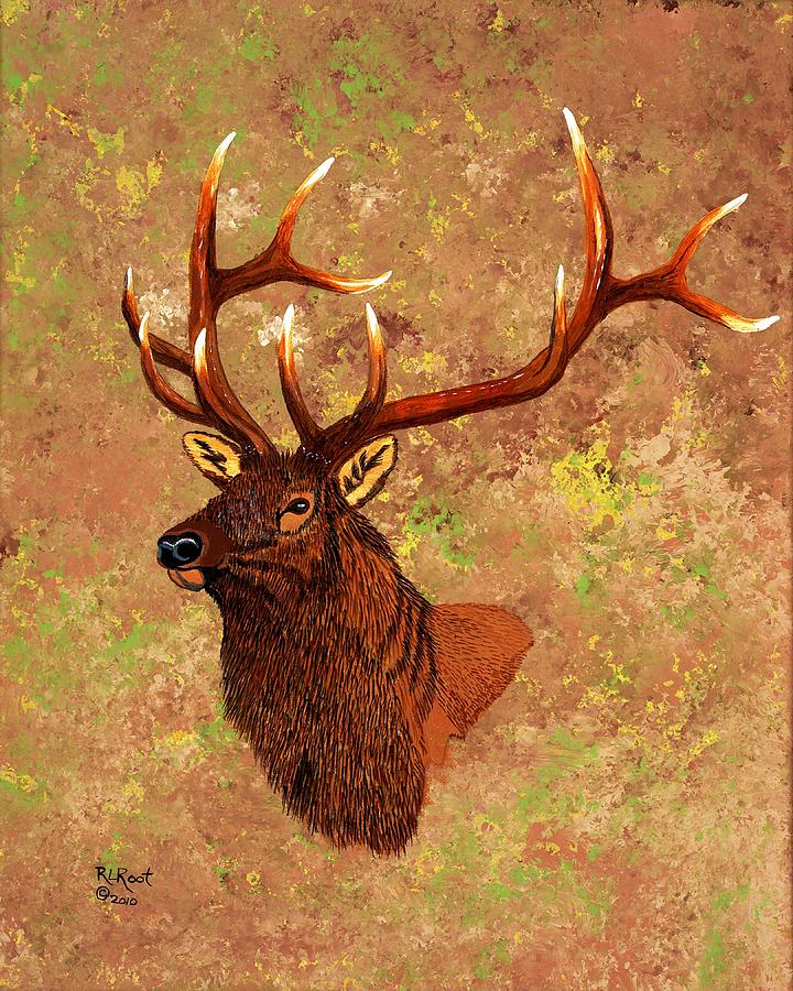 Bull Elk #1 Painting by Ralph Root
