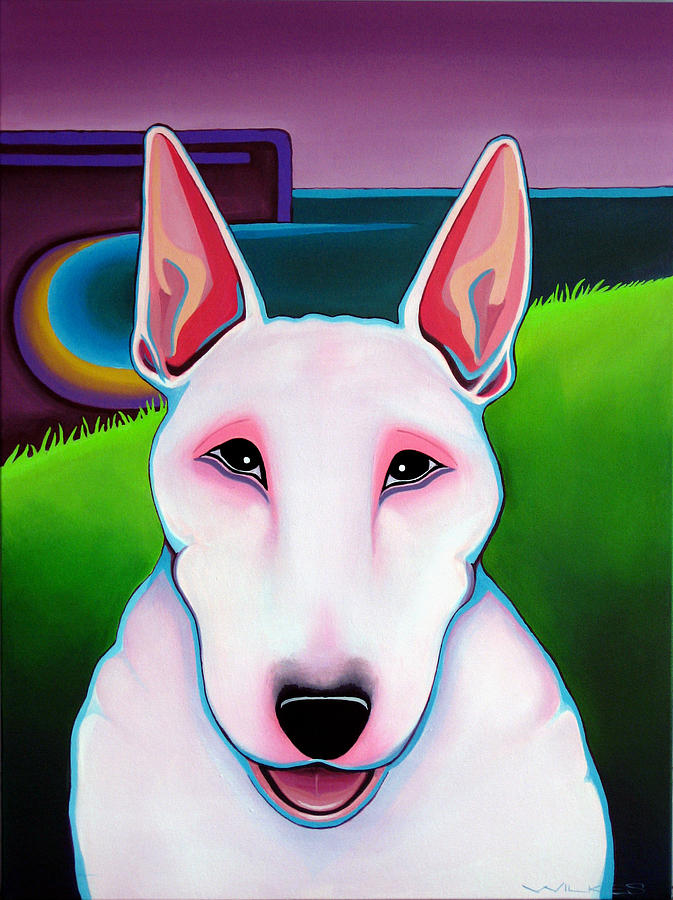 Bull Terrier #1 Painting by Leanne WILKES