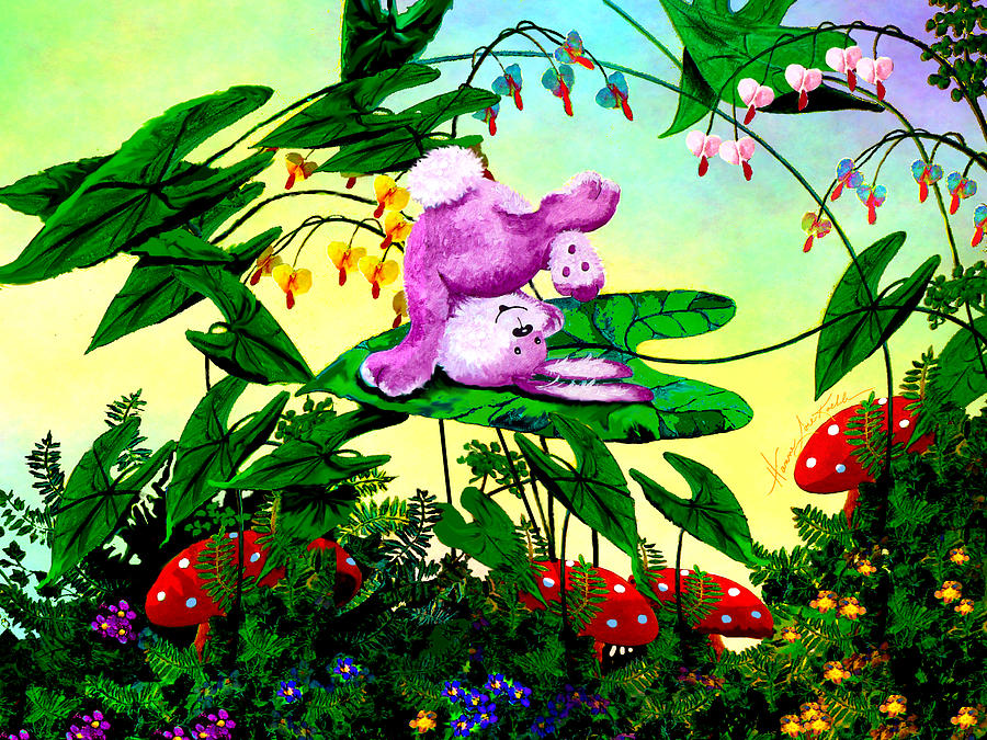 Bunny Tricks #2 Painting by Hanne Lore Koehler