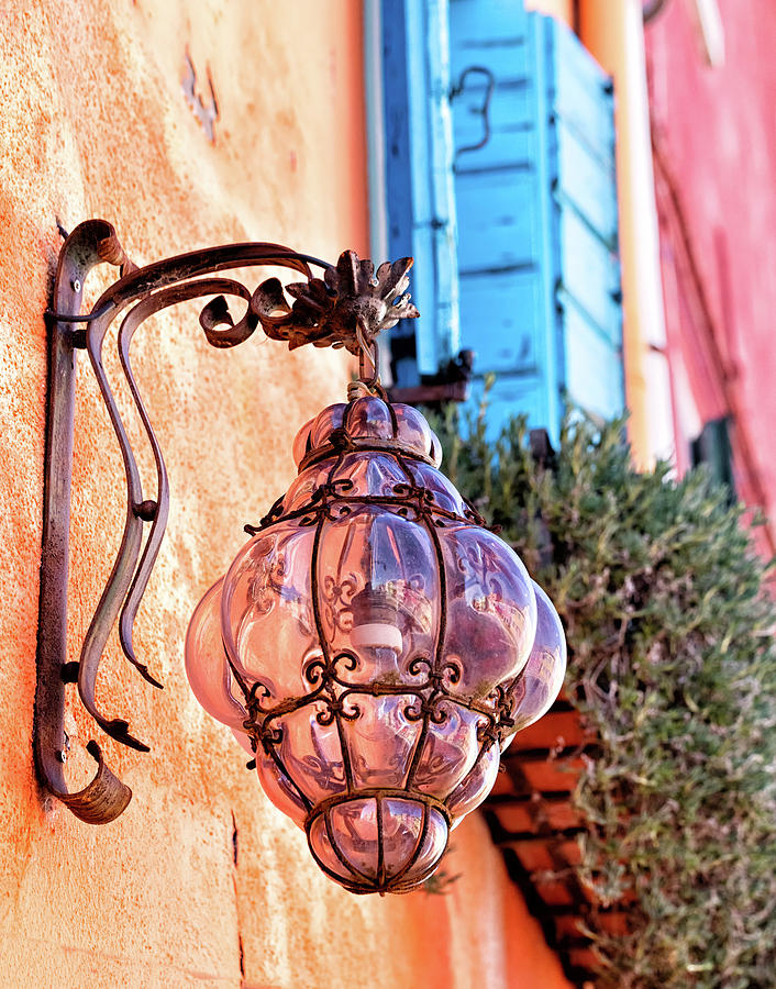Burano Photograph - Burano Streetlamp #1 by John Hoey