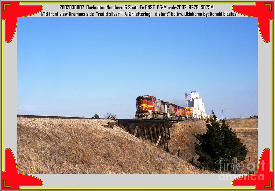 Bnsf Photograph - Burlington Northern Santa Fe BNSF - railimages@aol.com #2 by Ronald Estes