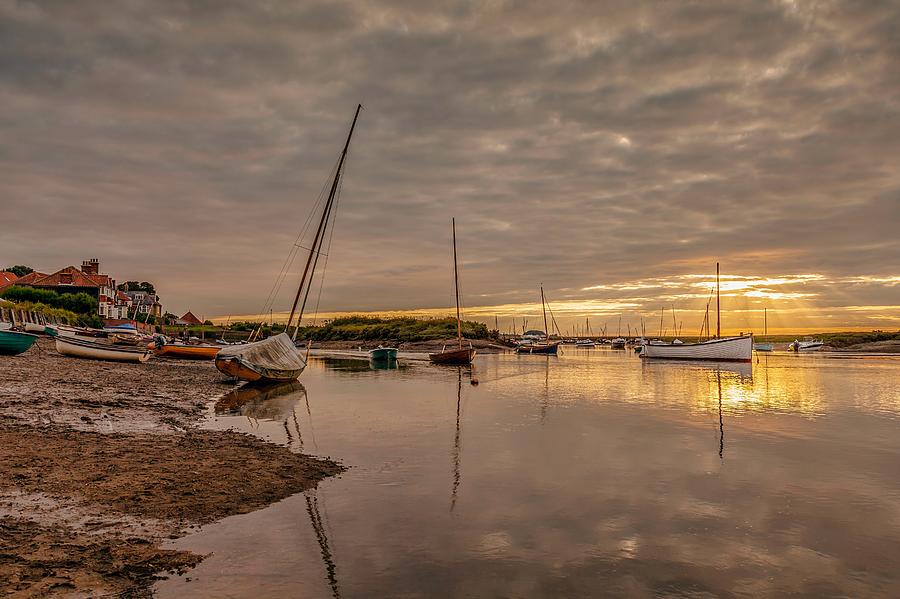 Boat Photograph - Burnham Sunset #1 by Gary Rayner