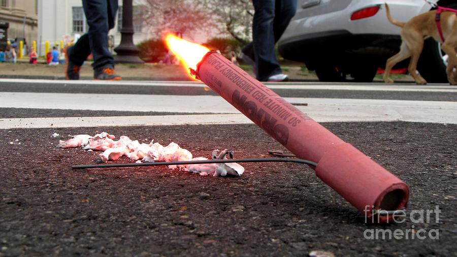 burning-road-flare-photograph-by-ben-schumin-pixels