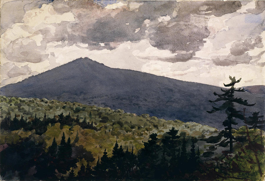 Burnt Mountain Drawing by Winslow Homer
