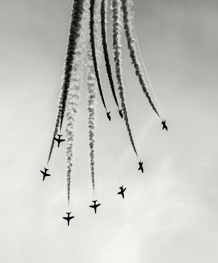 Red Arrows Photograph - Burst. by Angela Aird Red Arrows Photograph - Burst. by Angela Aird