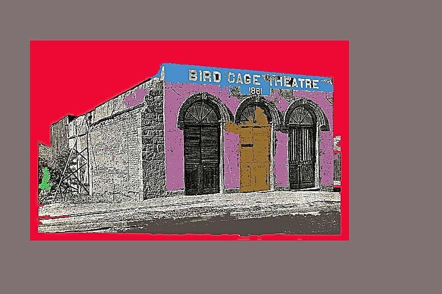 Burton Frascher postcard closed Birdcage Theater Tombstone Arizona c.1929-2008 Photograph by David Lee Guss