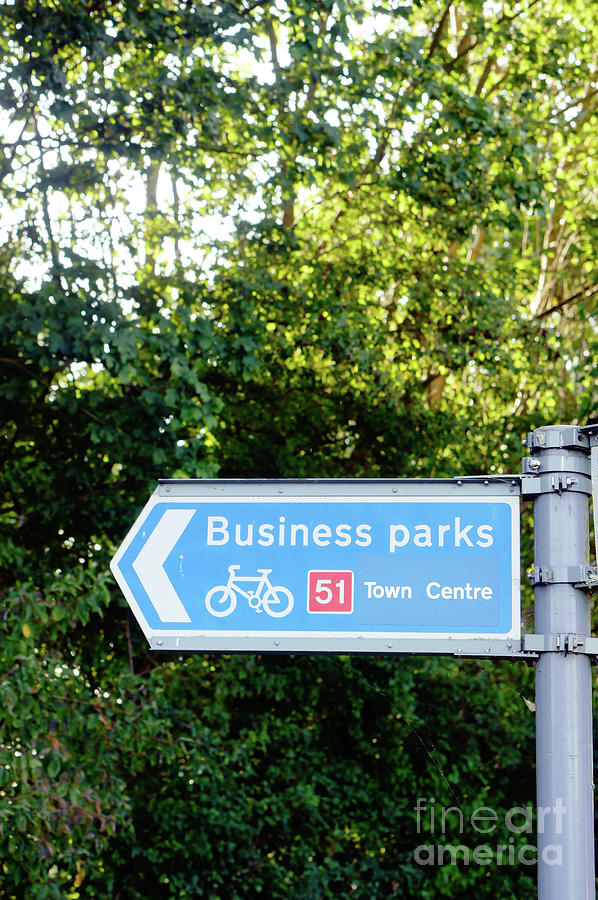 Business parks sign #1 Photograph by Tom Gowanlock
