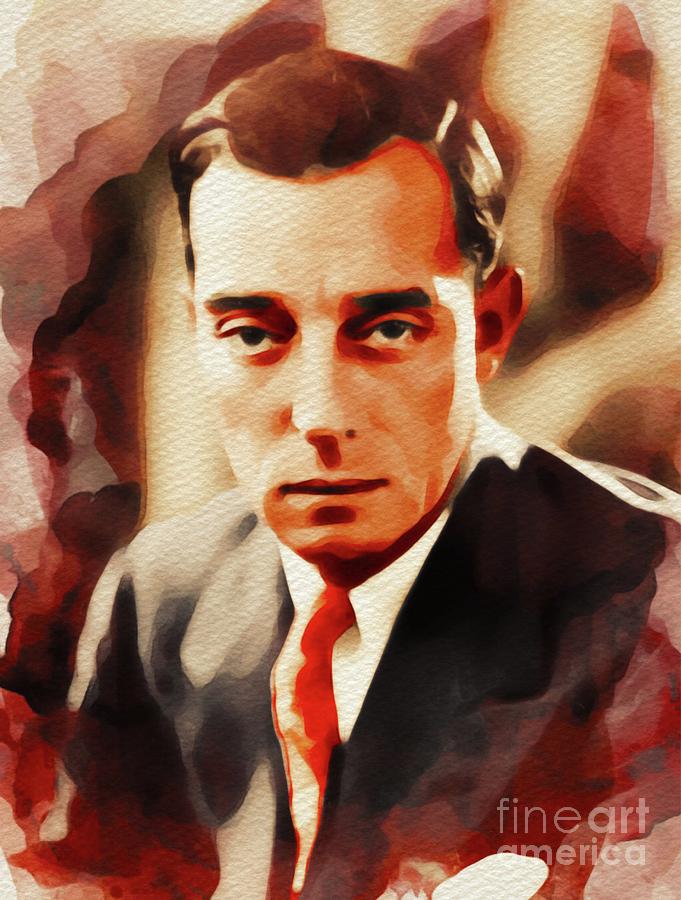 Hollywood Painting - Buster Keaton, Hollywood Legend #1 by Esoterica Art Agency